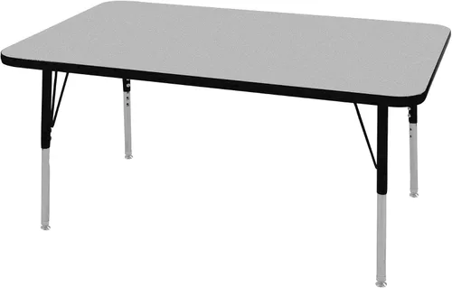 Vista 13 de Norwood Commercial Furniture - Mesa de actividades para el aula de altura ajustable para niños y adultos, mesa de actividades cuadrada