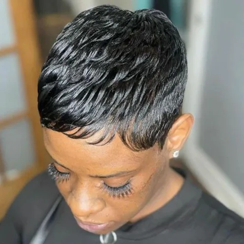 Vista 12 de Pelucas rubias 613 de corte Pixie para mujeres negras, peluca corta y rizada Rubio