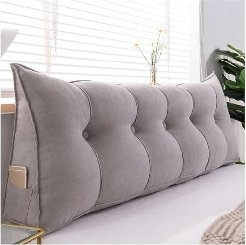 Vista 14 de Almohada de cuña para cabecero + almohada de cuña para descansar y leer, cabecera triangular súper suave, almohada de lectura de descanso prolongado