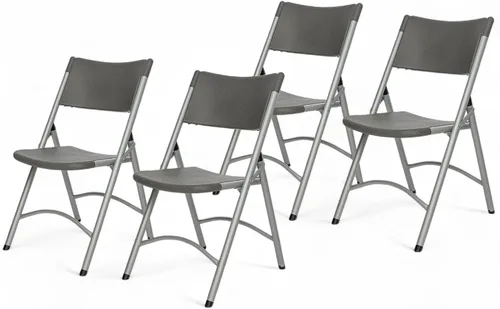 Vista 14 de OEF Furnishings Serie OEF600 Sillas plegables de respaldo alto, asiento de grado comercial de polietileno moldeado por soplado para uso en Rojo