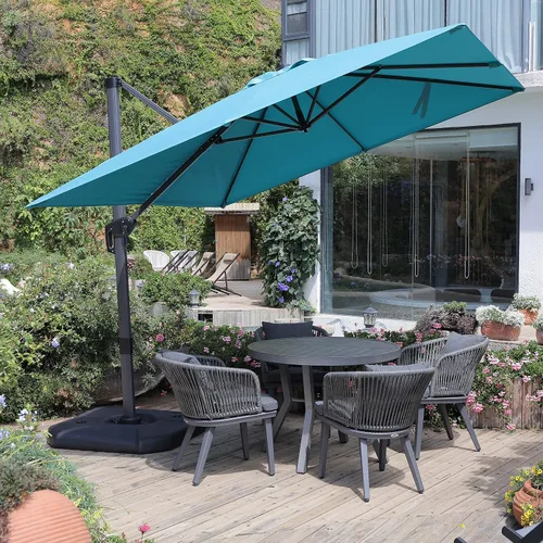 Vista 647 de PURPLE LEAF Paraguas al aire libre con base 8' x 8' protección solar verde Manzana Verde (Apple Green)