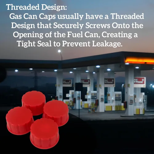 Vista 5 de Tapones para latas de gasolina de 5 galones, tapa de gas de rosca gruesa para gasolina, tanque de gas portátil, tapa de repuesto de latas de gas