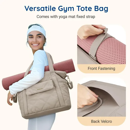 Vista 3 de Mommore Bolso para pañales pequeño con bolsillos aislados, bolso ligero de maternidad con correas para cochecito, para enfermera, gimnasio, viaje