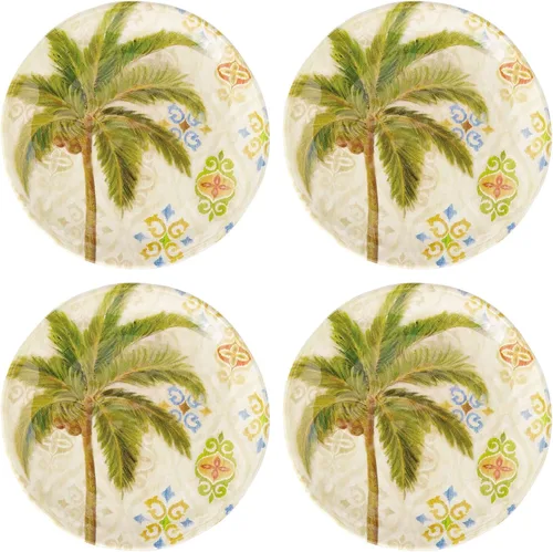 Vista 8 de UP UPware Cactus Garden - Platos redondos de melamina para postre, platos pequeños para servir, para aperitivos, aperitivos y guarniciones, verde, 6