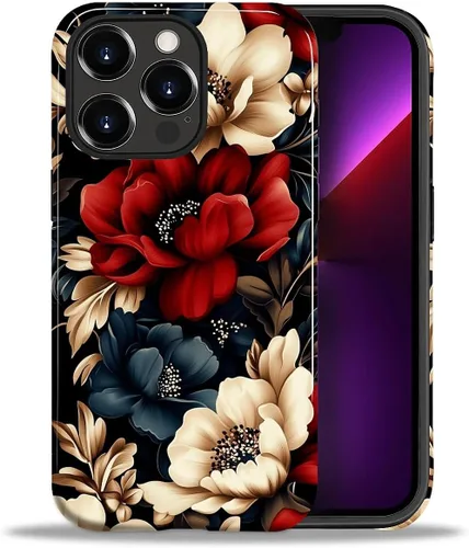 Vista 50 de ZHEGAILIAN Funda para iPhone 11, carcasa dura a prueba de golpes + silicona suave 2 en 1 híbrida, parachoques a prueba de caídas - Vidrio manchado