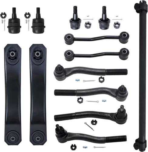 Vista 24 de Detroit Axle - Kit de extremo de 12 piezas para Ford Explorer Mercury Mountaineer 1998-2001 1999 2000, 2 brazos de control delanteros superiores