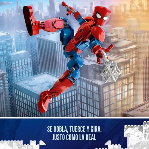 Vista 3 de LEGO Marvel Spider-Man - Juguete de construcción, figura de acción totalmente articulada, set de película de superhéroes con elementos de telaraña