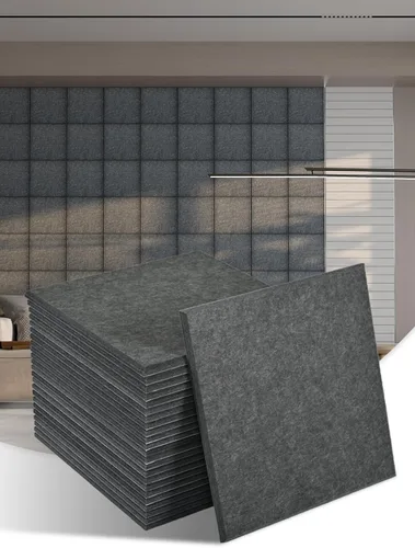 Vista 10 de AKUMAX Paquete de 12 paneles acústicos de pared, paneles de pared adhesivos para paredes, paneles de fieltro PET de 12 pies cuadrados que absorben