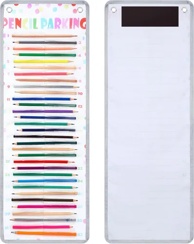 Vista 9 de Sabary - Organizador de bolsillo para lápices, dispensador de lápices con gráfico, soporte de bolsillo para lápices en nylon con ojales y tira