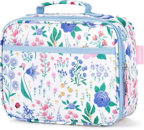 Vista 14 de Lonchera infantil para niñas pequeñas, bolsa de almuerzo aislada y reutilizable para la escuela, cola de sirena