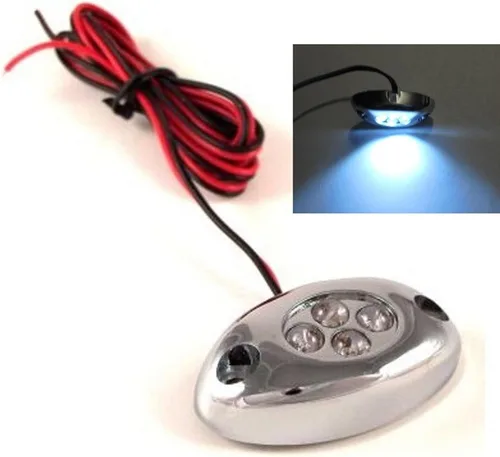 Vista 7 de Octane Lighting 1 módulo de acento cromado LED verde para motocicleta, marco picador de luz neón brillante