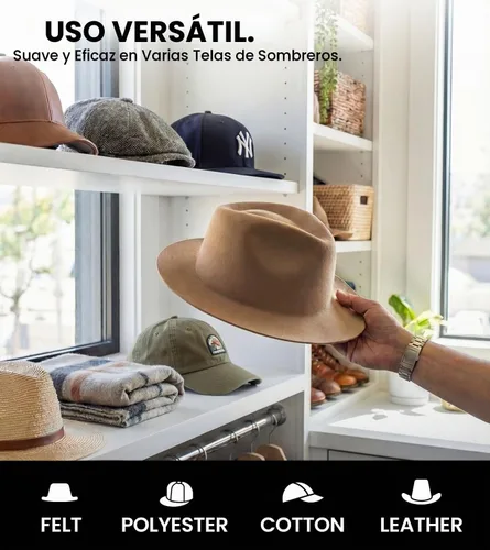 Vista 5 de EVEO Hat Cleaner for Baseball Caps - Hat Cleaning Kit Sweat Stain Remover & Deordorizer Hat Saver for Felt, Cowboy & Caps