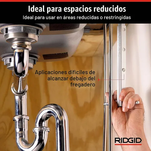 Vista 6 de RIDGID 31175 Modelo 1017 Llave plegable para lavabo ajustable de 10 a 17 pulgadas, plata, fabricada en los Estados Unidos