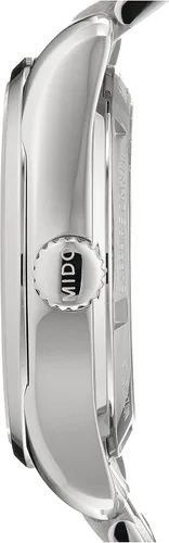 Vista 2 de Mido Belluna Lady - Reloj automático suizo para Mujer - Esfera plateada - Caja de 1.260 in - M0242071103300, plateado, Pulsera