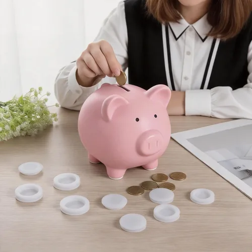 Vista 7 de Piggy Bank Stoppers, 20 Silicone Replacement Plugs, 5 Sizes