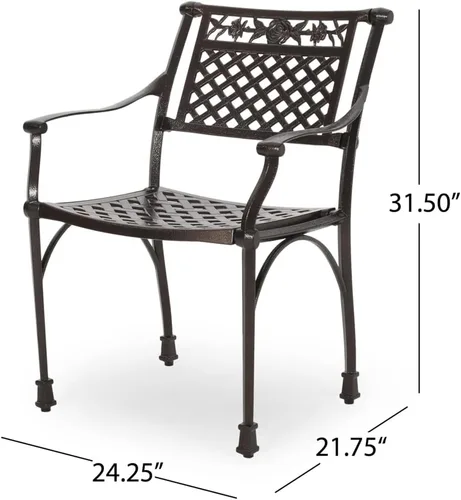 Vista 3 de Christopher Knight Home 300057 Puerta Outdoor - Juego de 4 piezas de mimbre marrón claro, gris cerámica