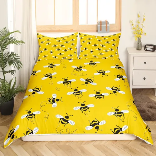 Vista 19 de Juego de ropa de cama de dibujos animados para niños, funda de edredón con estampado de vaca, funda de edredón negra y blanca, funda de edredón