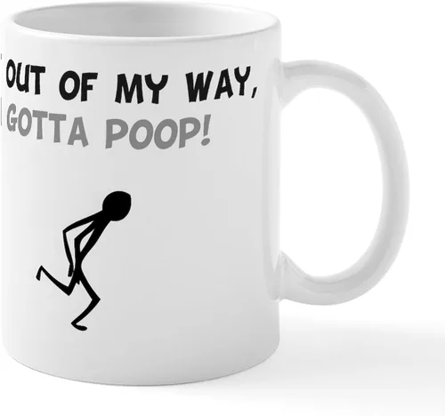 Vista 26 de CafePress Time To Poop Mugs Taza de café de cerámica de 11 oz (11.0 fl oz)