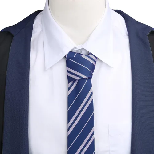 Vista 5 de Disfraz escolar de mago para niños bata de mago prestigio con capucha capa para Halloween cosplay disfraz de bruja