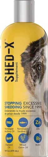 Vista 8 de Suplemento líquido Shed-X para perros, 8oz – 100% natural – Ayuda a reducir la muda de pelo en perros, aceite de pescado para perros que apoya