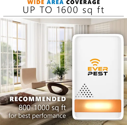 Vista 8 de Repelente ultrasónico de control de plagas enchufable, paquete de 2 repelentes – Deshazte de mosquitos, ratones, arañas de cucaracha, insecto
