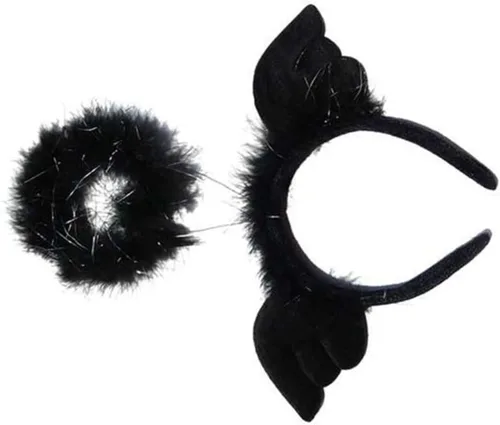 Vista 2 de CALLARON 2 Pcs White Headbands Halloween Decoration Cosplay Costume Halloween Angel Decoration Cup Display Shelf