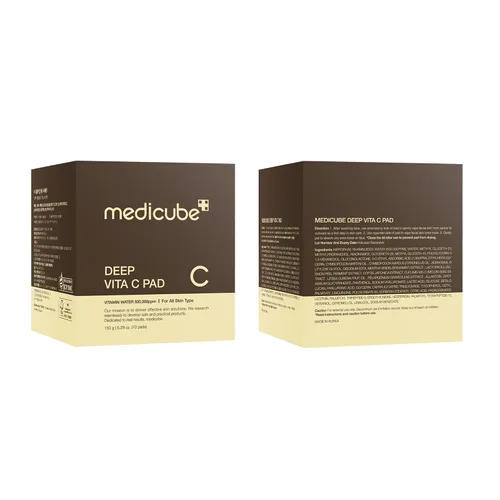 Vista 8 de medicube Toner Pads Deep Vita C - Almohadilla de tóner facial para tono de piel desigual y textura, vitamina agua y 3 tipos de vitaminas