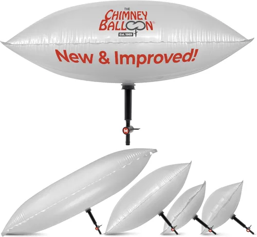 Vista 3 de Almohada inflable para chimenea de 34x9 pulgadas máximo de 2 capas, tapón de corrientes de aire de chimenea, bloqueador de aire frío de chimenea