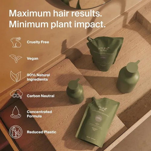 Vista 5 de KEUNE So Pure Clarify - Recambio de champú, fórmula de limpieza profunda y desintoxicante con granada para cabello graso, sin sulfato, 13.5 onzas