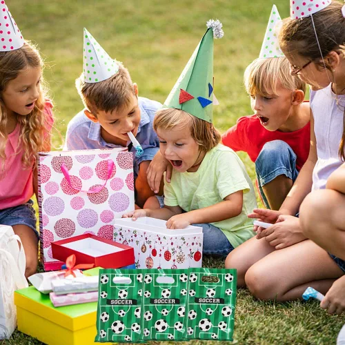 Vista 6 de Oringaga 50 bolsas de plástico con temática de fútbol, decoración de suministros para fiestas