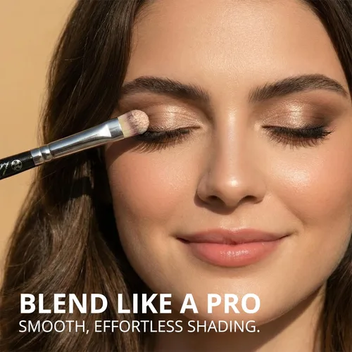 Vista 10 de 7 pieza Eye Juego de brochas, Negro/Plateado Fluffy, Smudging, Shading, Defining, Powder Cream Liquid Cosmetics, Eyeliner, Crease, Eyebrow