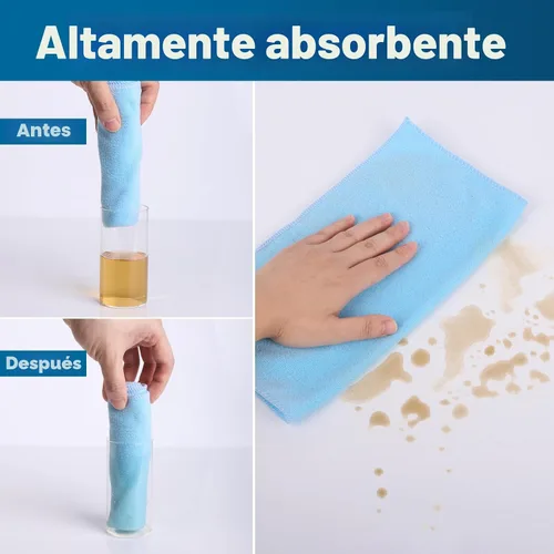 Vista 3 de TEAWOO Paños de limpieza de microfibra, paquete de 100 toallas de 5