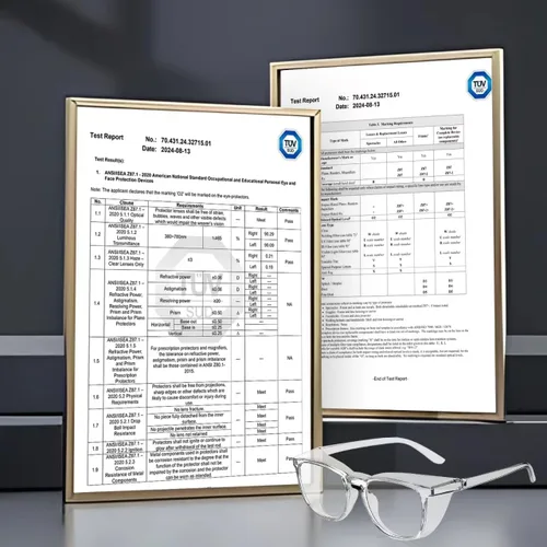 Vista 6 de Ansi Z87.1 Clear Safety Glasses With Side Shields Anti Fog Scratch Resistant Stylish Eye Protection For Men