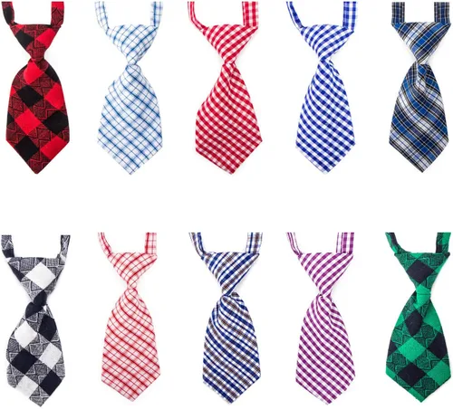 Vista 14 de Segarty Pajaritas para perros a granel, paquete de 40 lazos para perros, collares para cachorros, corbatines ajustables para perros pequeños, Varied