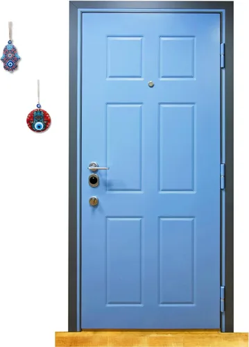 Vista 9 de Juego de regalo hecho a mano de protección ocular de 3 piezas, dijes Fusion Hamsa Hand Evil Eye, adornos de decoración de pared con atrapasueños