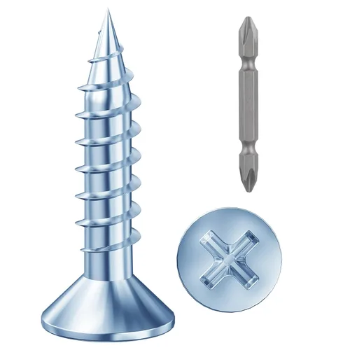 Vista 18 de Wensilon # 4X1 (460PCS) Tornillo de madera negro de cabeza plana 3X25, cabeza plana autorroscante de metal rápido