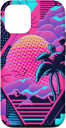 Vista 28 de iPhone 16 Retro Vaporwave Vibes - Funda para amantes de la nostalgia de la música de los años 90