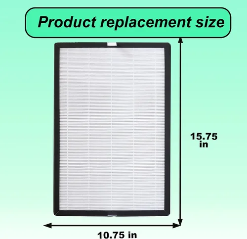 Vista 2 de Paquete de 2 filtros de repuesto EPI-186 True HEPA, compatible con el purificador de aire COLZER EPI-186 H13 HEPA carbón activado 2 en 1 4 etapas