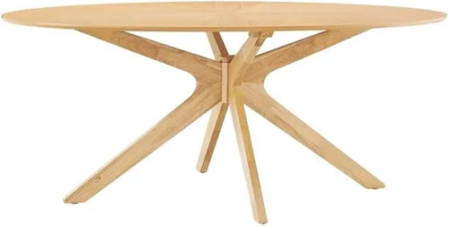 Vista 11 de Modway Crossroads - Mesa de comedor redonda de madera de 47 pulgadas, nogal