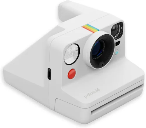 Vista 6 de Polaroid Now Plus Generation 3 Cámara instantánea con sistema de enfoque automático de dos lentes y modo manual (blanco) paquete con kit de película