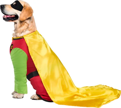 Vista 3 de Disfraz Rubies Costume Company de Robin de DC Comics para perro grande, 2x, Rojo