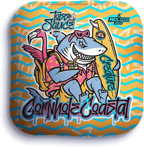 Vista 16 de Juego de 4 bolsas de maíz profesionales reguladoras para juegos de lanzamiento de cornhole, para todos los niveles de habilidad (criatura)
