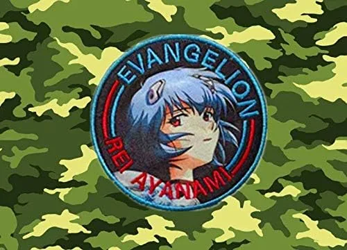 Vista 2 de Parche decorativo bordado de EVA Rei Ayanami de anime japonés