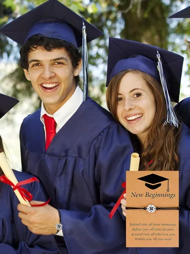 Vista 3 de Long tiantian Regalos de graduación para ella, pulseras de graduación, pulsera de brújula para mejores amigos, regalos de clase 2023, regalos