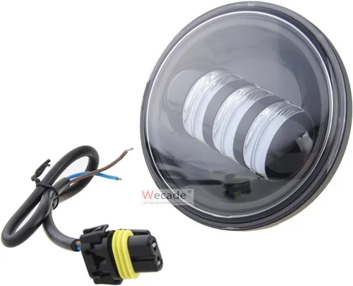 Vista 3 de Luz de cruce LED de 4-1/2- 4,5 pulgadas de motocicleta Daymaker para faros antiniebla de Harley Davidson, lámpara de luz antiniebla, proyector