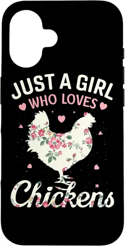 Vista 32 de Just A Girl Who Loves Chickens, Floral Farmer Girl Case for iPhone 17