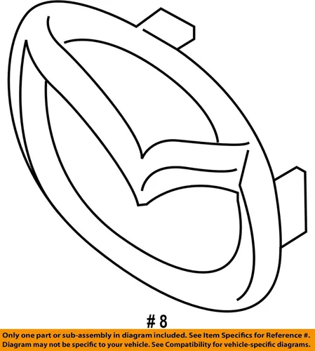 Vista 3 de Partes Originales de Mazda C235-51-731A Emblema de Logotipo Frontal