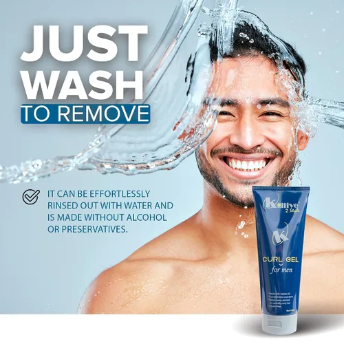 Vista 5 de KALIVE - Gel de rizos para hombres de 8 onzas, gel para el cabello para hombres, calidad en productos para el cabello para hombres, define rizos