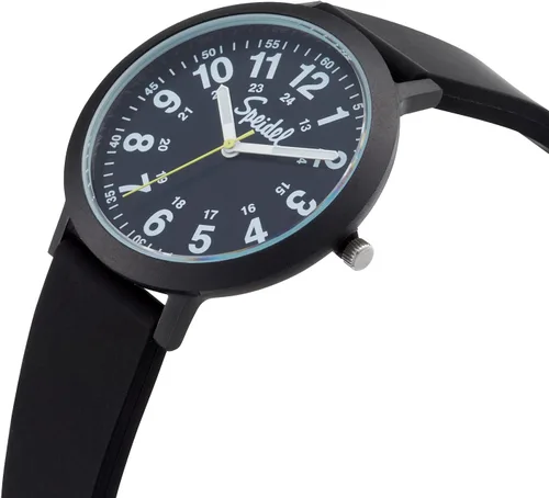 Vista 2 de Reloj Speidel Eco Color Pop de plástico reciclable con correa de silicona reciclable de 18mm Negro