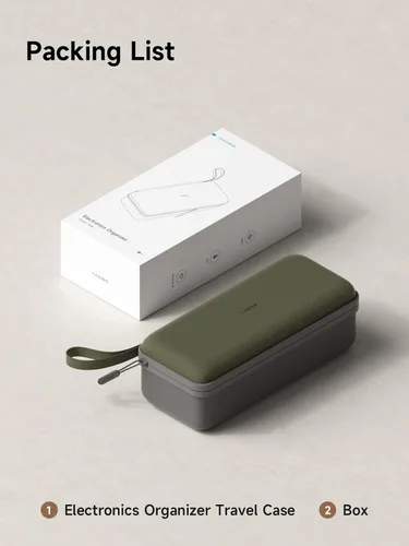 Vista 9 de Hagibis Organizador de artículos electrónicos, estuche de viaje organizador de cables, bolsa portátil impermeable para cable, cargador, banco